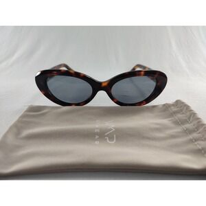 WMP Eyewear Marilyn Tortoise Sunglasses Gray Polarized Lens 51-22-149 Cat-Eye